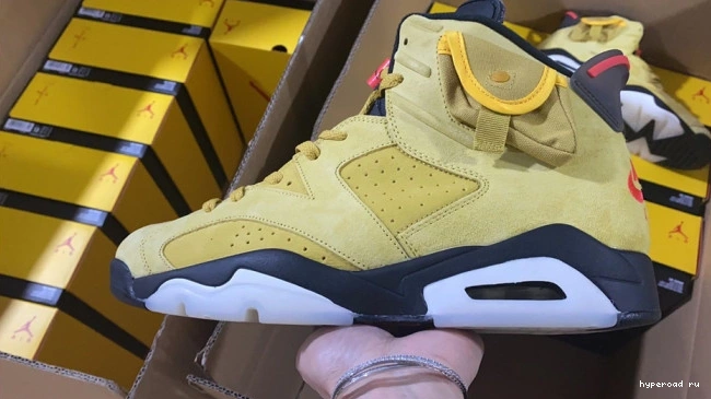 JORDAN YELLOW AIR TRAVIS SCOTT CN1084-300 X 6 0727